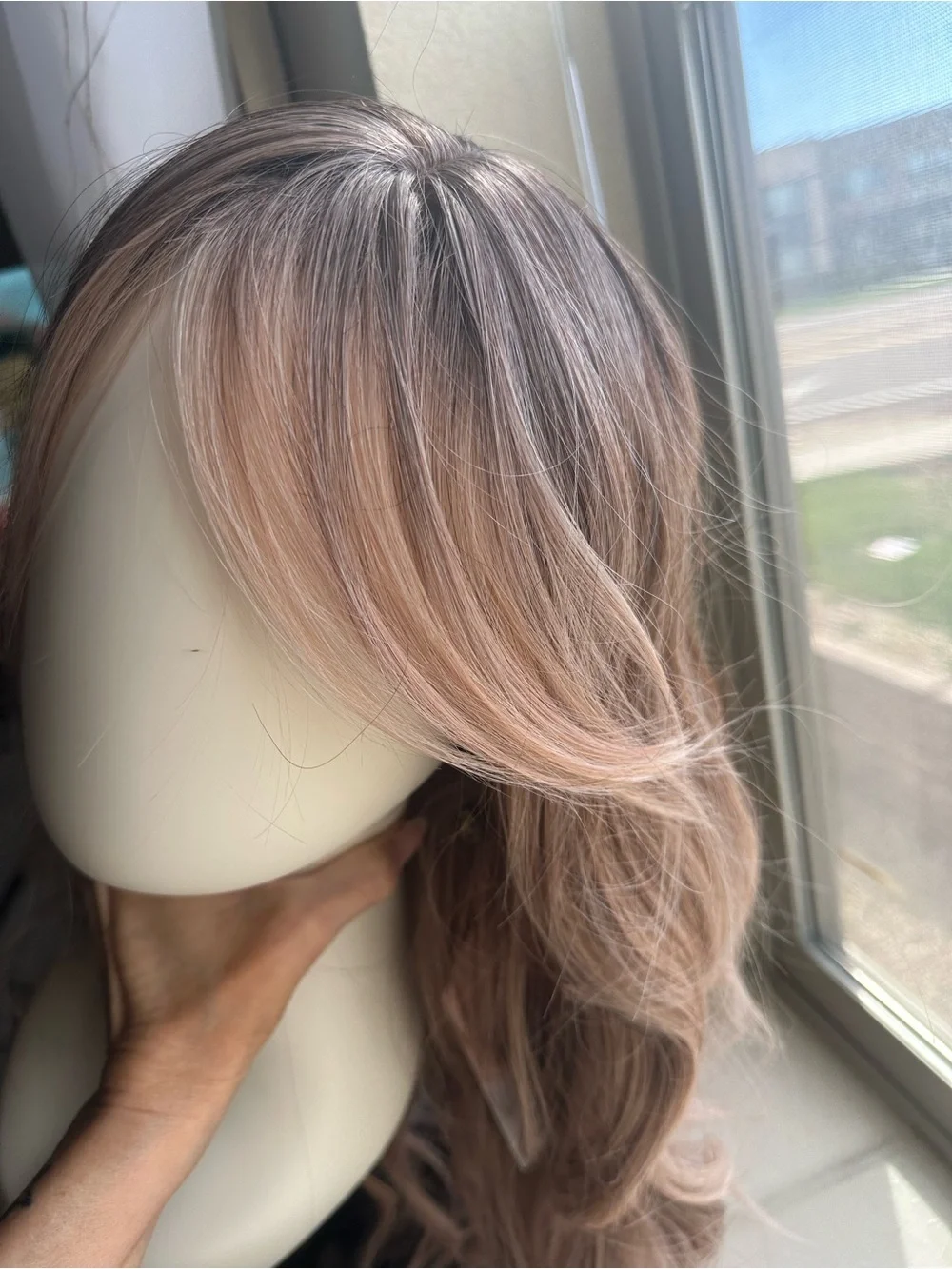 26’ Apricot blonde Long Wavy Wig